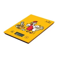 Jata 731K Elektronische KÃ1/4chenwaage mit LCD-Infodisplay, Messbereich bis 5 kg, Glas-Wiegeschale, Automatische Abschaltung