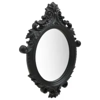 vidaXL Lustro ścienne w stylu zamkowym 56x76 cm czarne