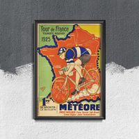 Poster - Canvas - Leinwand - 21 cm x 29,7 cm - Fotoposter - Leinwandkunst - Tour De France