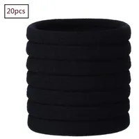 Haargummis, 20 Stück Schwarz Elastische Haarband, Stirnband haarbänder Gummibänder Zubehör für Haarfrisuren von Frauen und Mädchen
