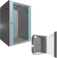 Extralink 18U 600x600 šedá Racková skříň montovaná na stěně