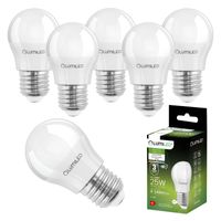 LUMILED Żarówki LED E27 P45 2,5W zastępuje (25W żarówka) 6 sztuk zestaw 249lm 4000K neutralna biel 180 stopni kąt świecenia 230V żarówka żarówka żarówka żarówka kształt kuli kula energooszczędna lampa