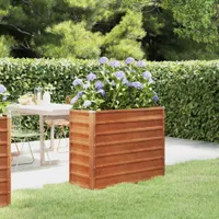 vidaXL Zvýšená posteľ Rostig 100x40x77 cm Corten oceľ