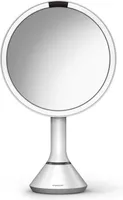 simplehuman Sensorspiegel | Touch-Helligkeitsregelung | wiederaufladbar, Edelstahl weiß