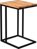 Beistelltisch Nick in braun, schwarz - Wildeiche/ Metall - 38 x 43 x 63 cm