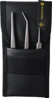 BERNSTEIN Pinzetten-Set 3teilig Super-spitz, Stumpf, Spitz, gebogen, fein Bernstein 5-030