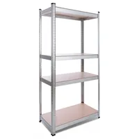 AREBOS Schwerlastregal 160x80x40cm 320kg Tragekraft 0,7mm 4 MDF-Platten Regal Lagerregal Kellerregal Steckregal Werkstattregal verzinkt ohne Schrauben