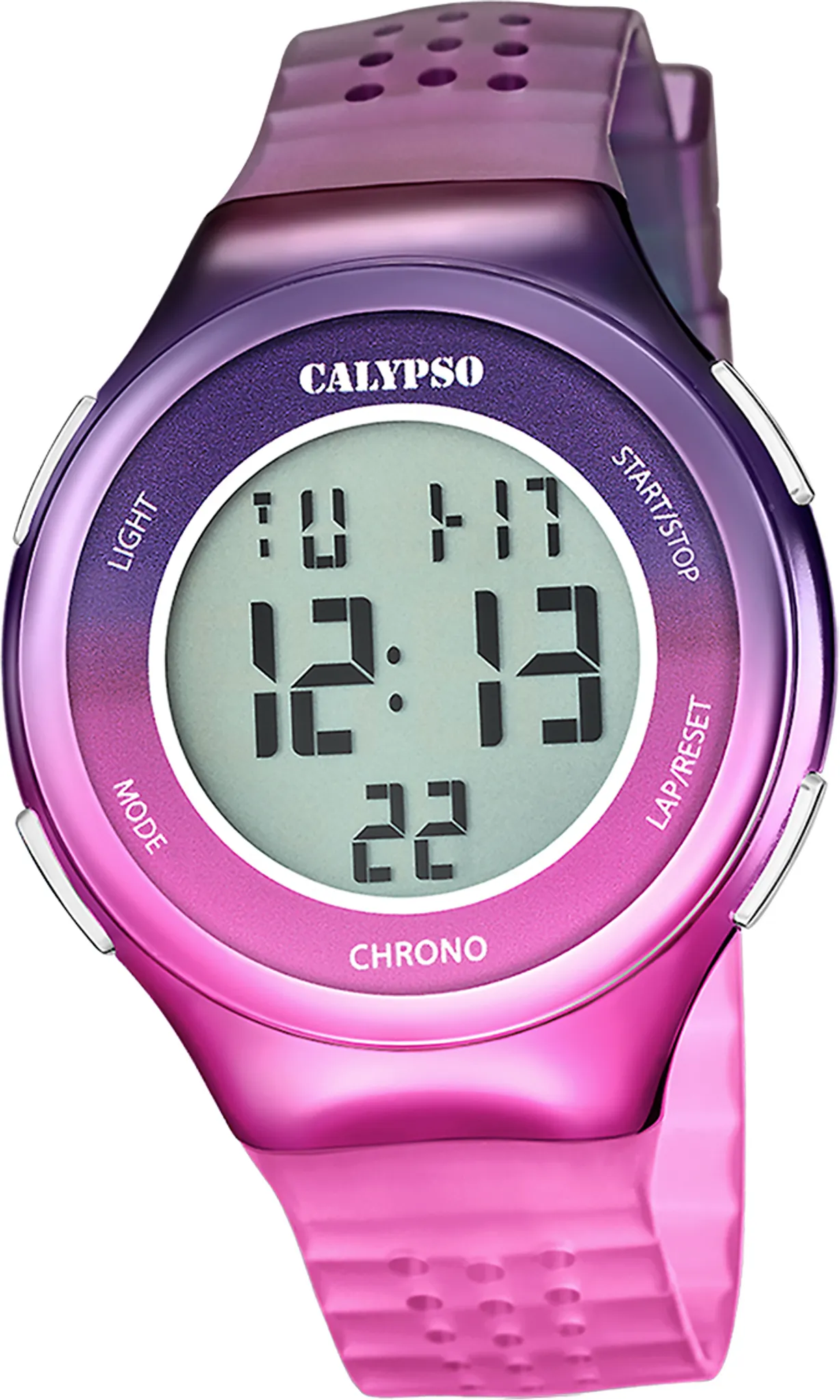 Calypso Kautschuk Damen Uhr Analog Sport Armbanduhr lila