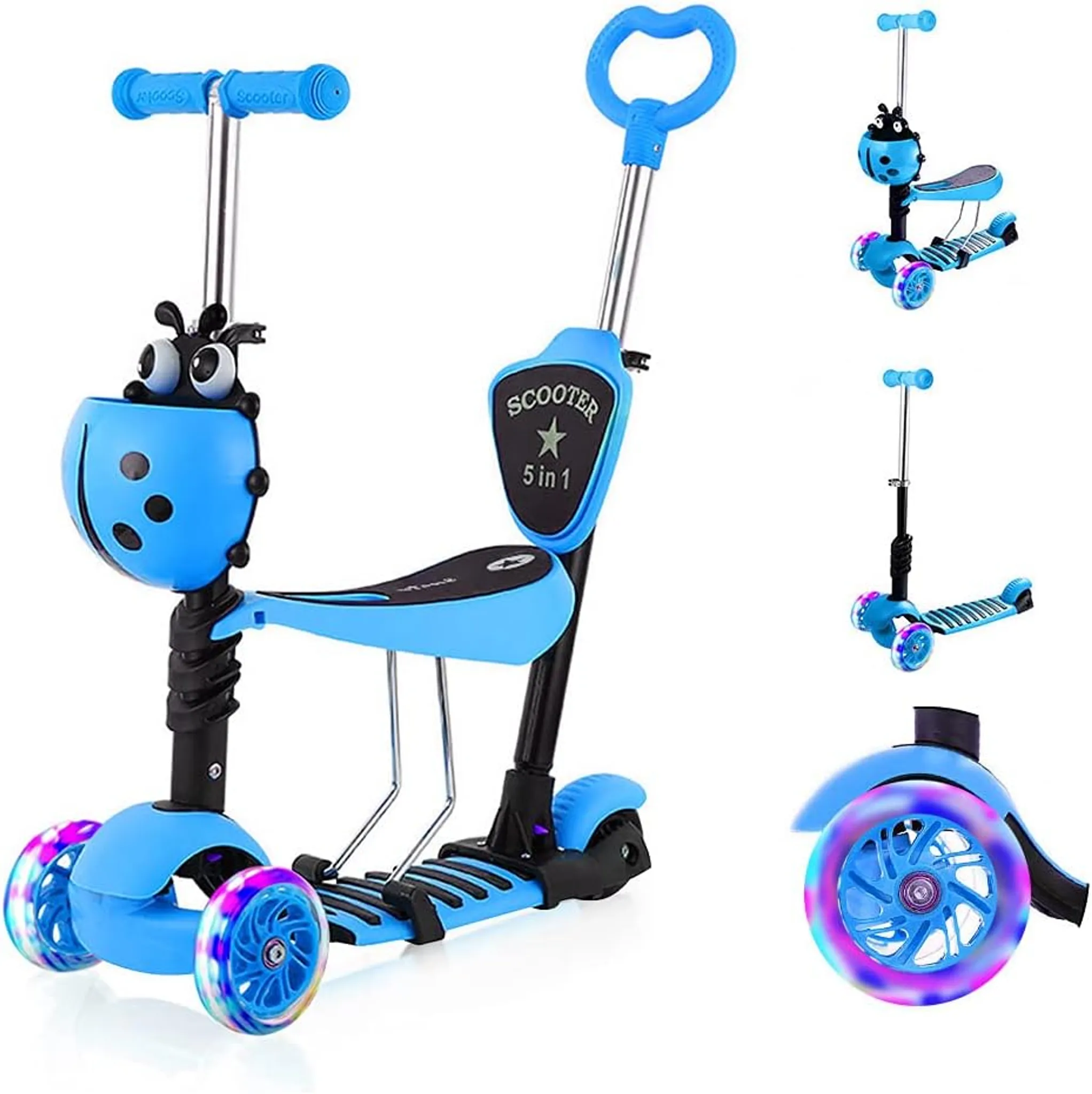 Lorelli Kinderroller Laufrad 2 in 1 Smart PU Räder leuchten
