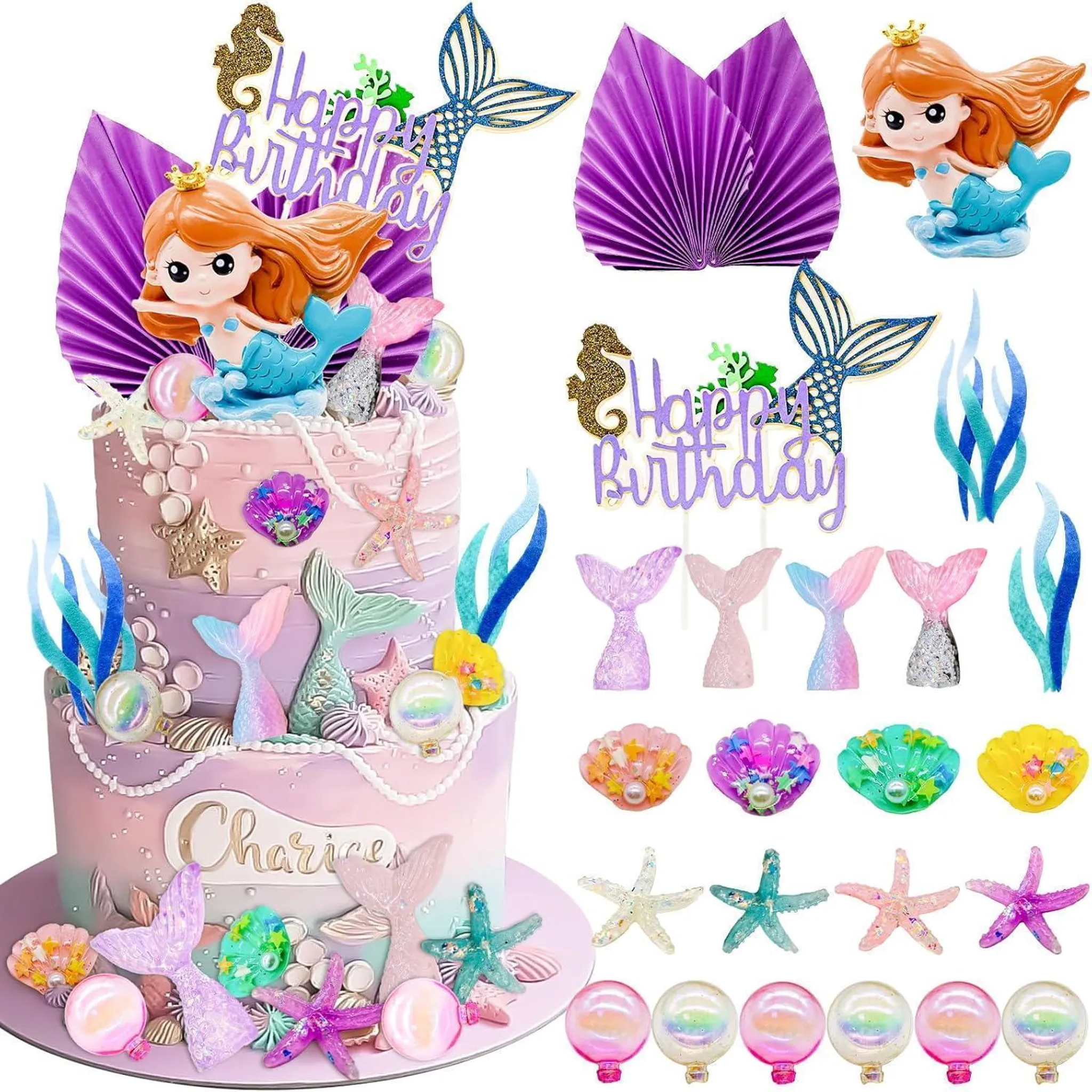 Cake Toppers Flaggen Schönheit Schmetterling DIY C Produktbild-Vorschau 4