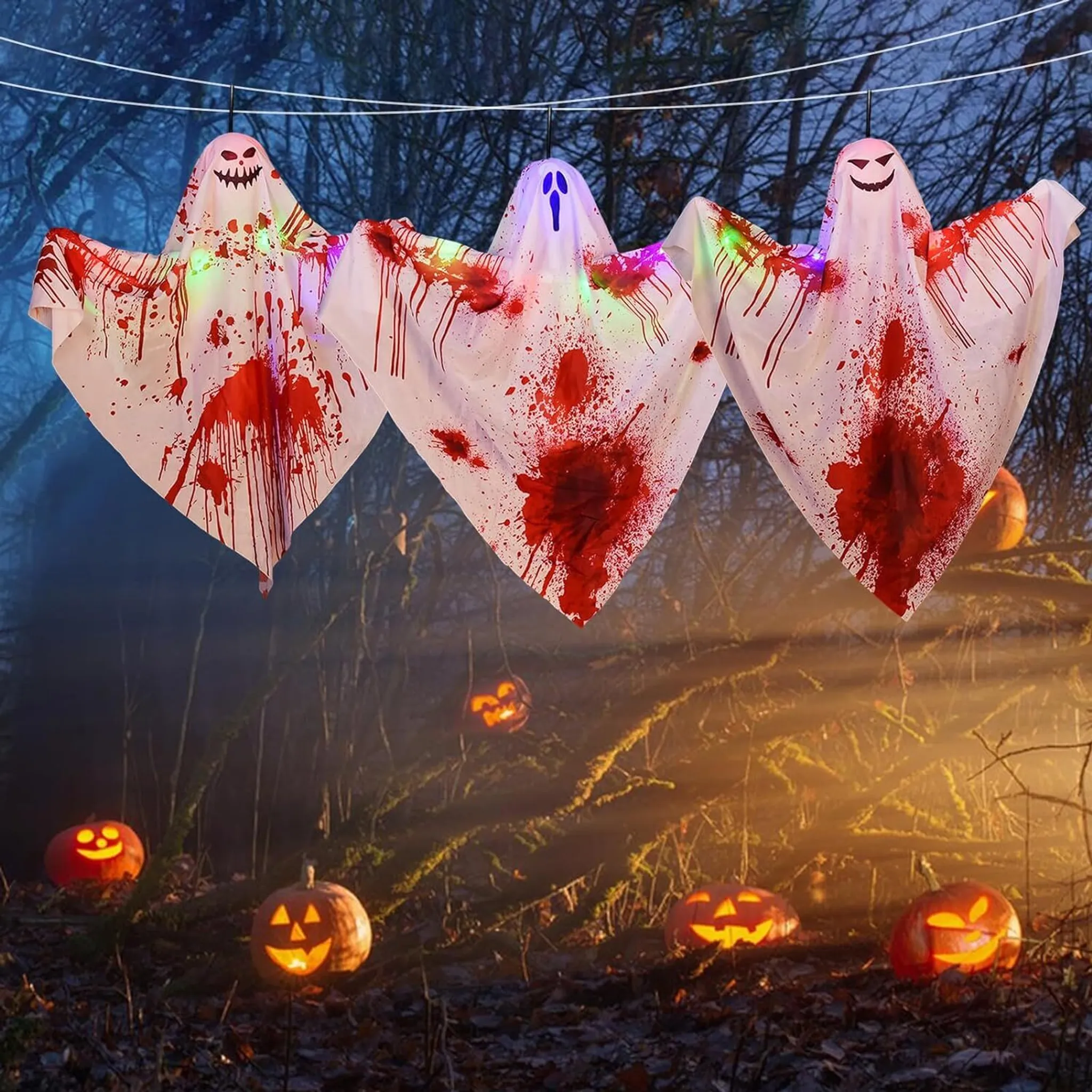 Larber Halloween Geister Deko - Leuchtende Metall-Geister Für Garten & Hof