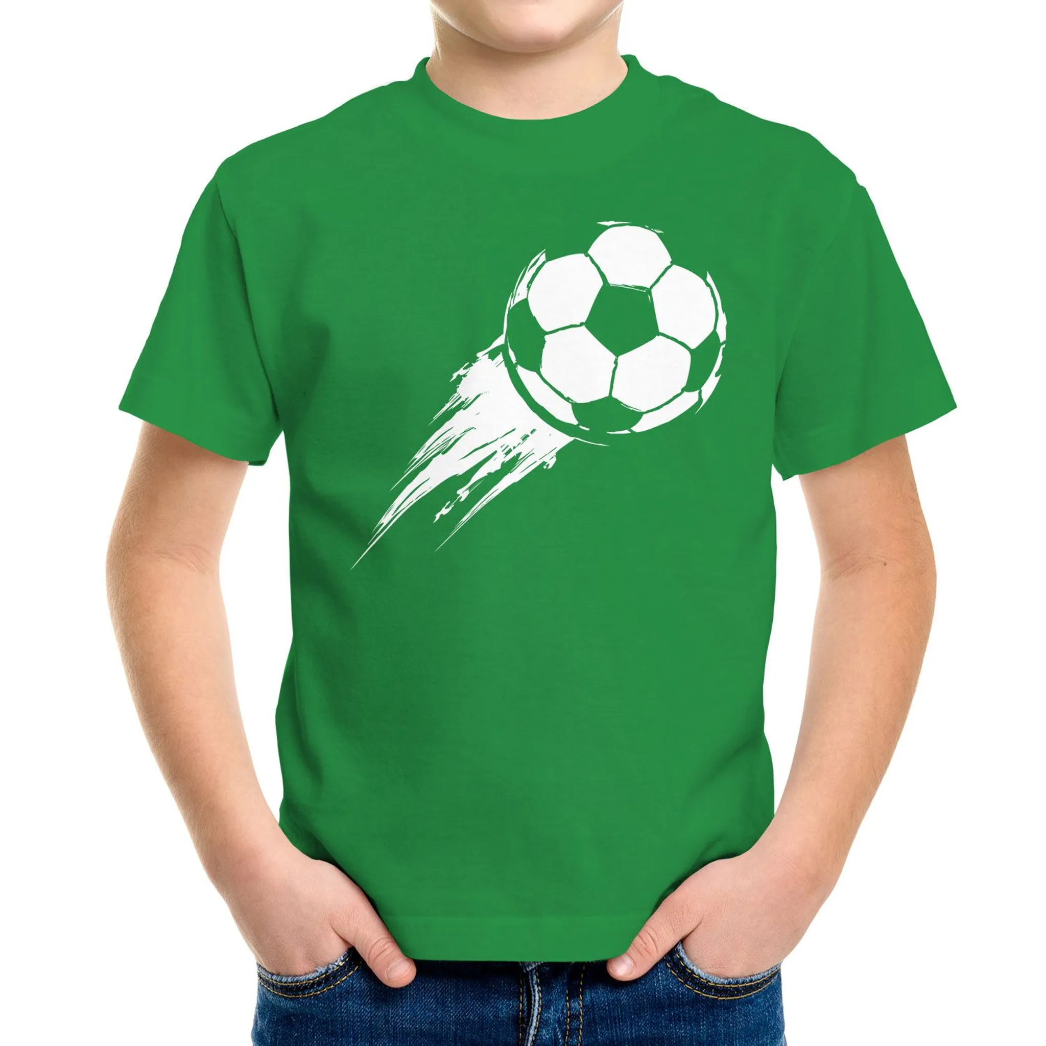 Jungen Kinder Fußball-Motiv T-Shirt