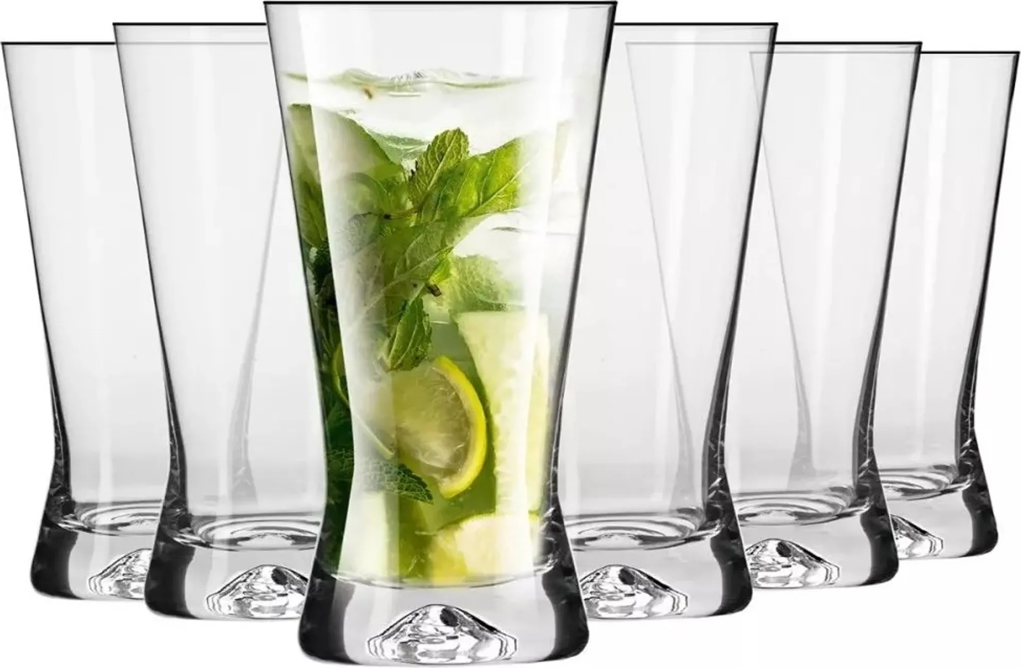 Vilde Lot De 6 Verres Universels 200 Ml - Verres à Eau, Jus & Long Drink - Haute Résistance Aux Chocs
