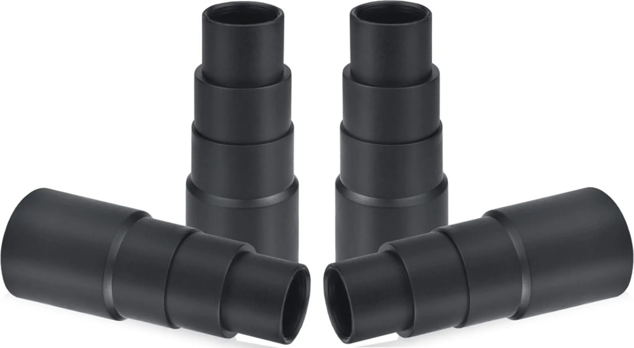 Vakuumschlauch-Adapter Set – 4 Stück, Universal-Reduzierstücke | Passend Für 3,8 Cm Auf 4,5 Cm, Für Staubsauger & Werkzeug-Anschlüsse