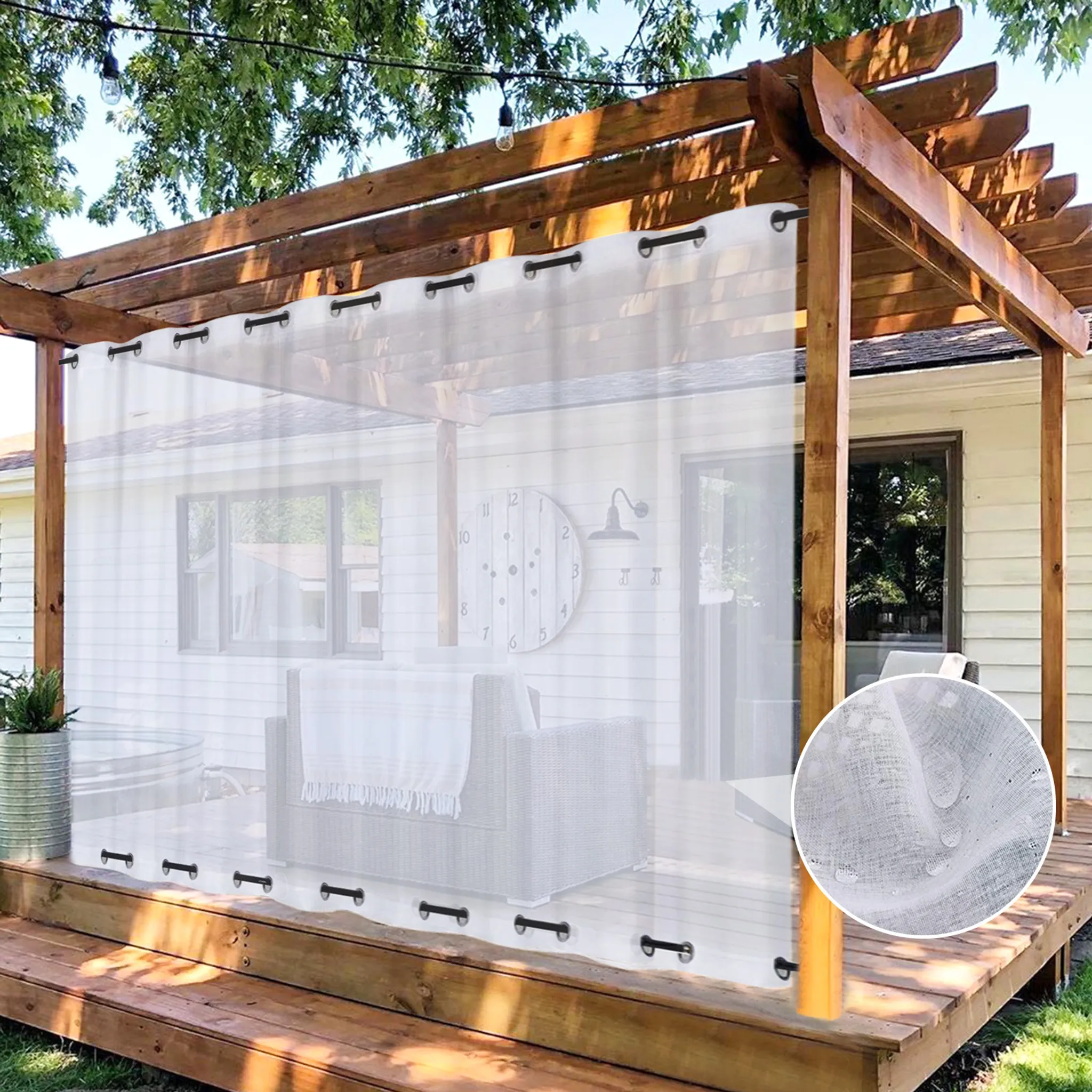 Pavillon-Vorhang Für Den Außenbereich, Wasserdich Produktbild-Vorschau 6