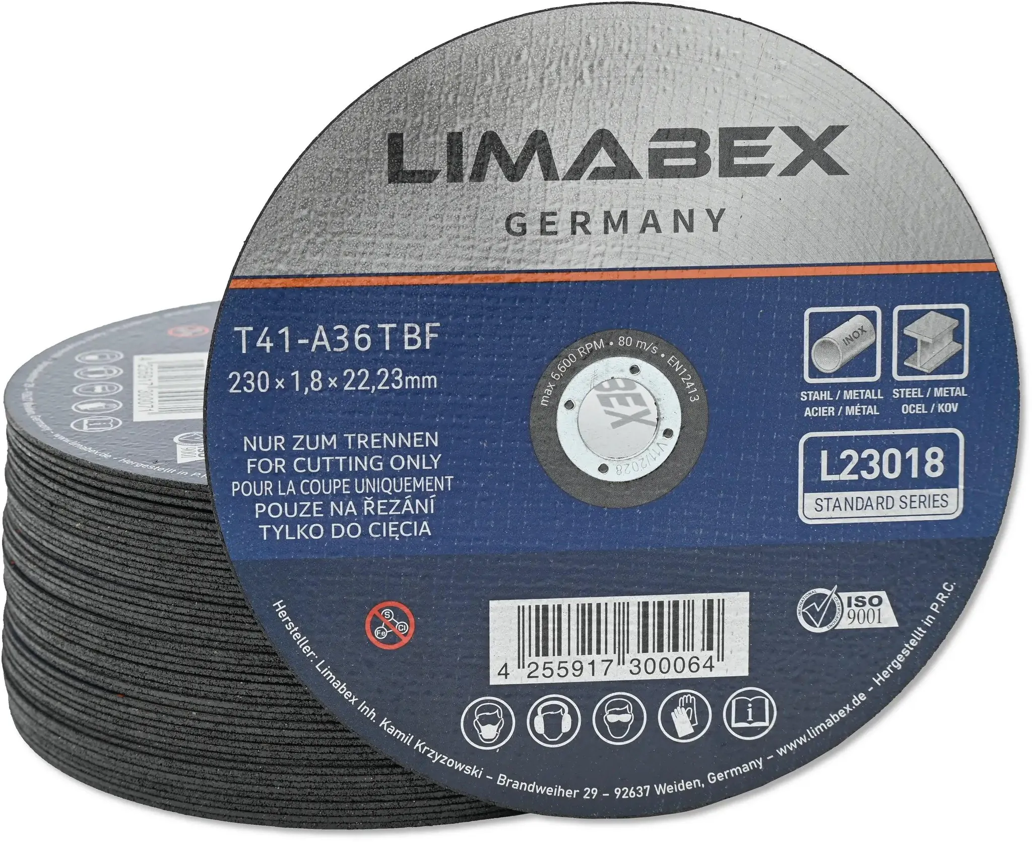 175 x Wilhelm Trennscheiben 115 Edelstahl Metall Stahl Inox Blech Flexscheiben Extradünn