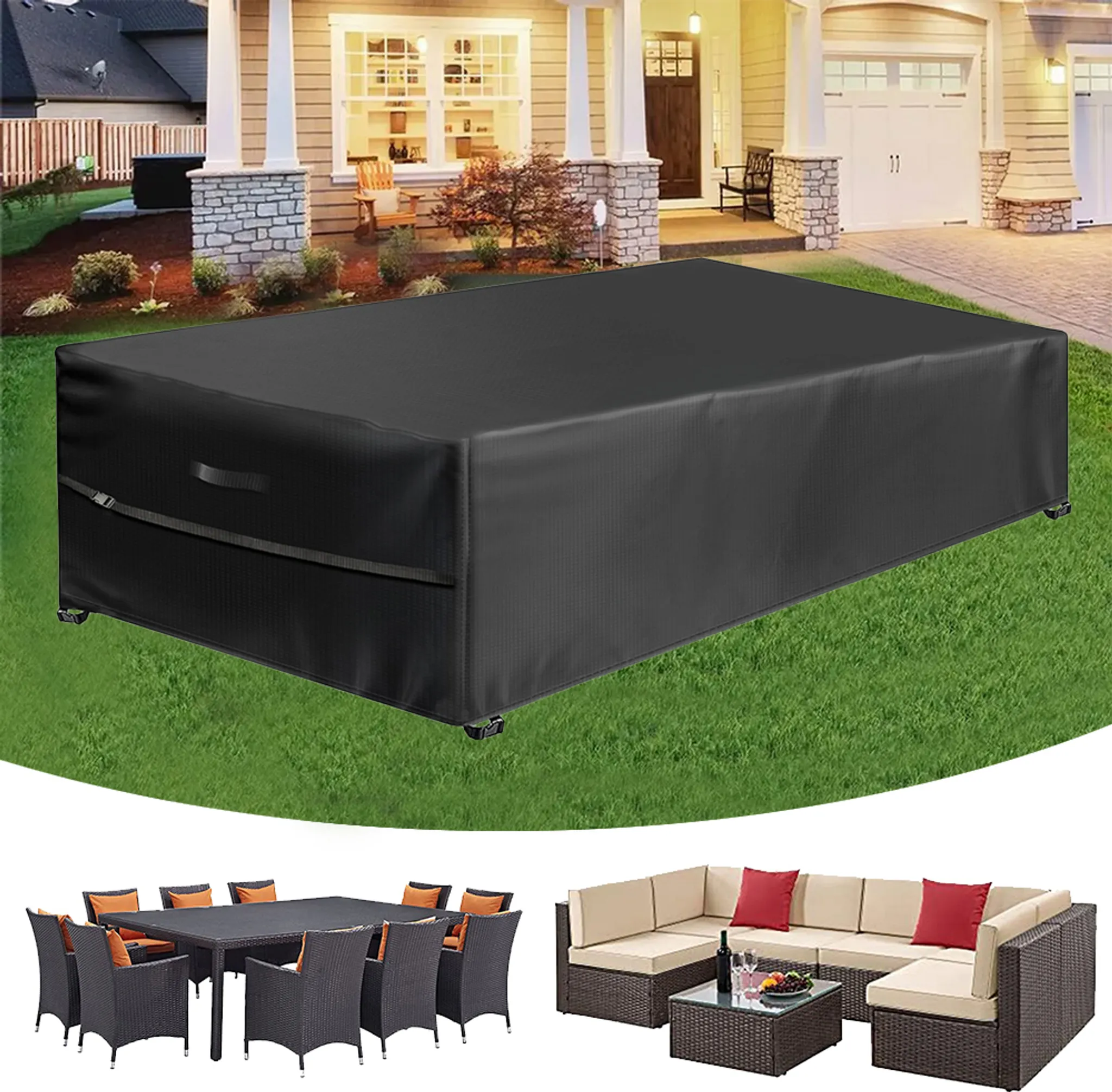 Copertura per Ombrellone Decentrato Impermeabile Antivento Anti UV Robusto Tessuto Oxford Copertura Protettiva per Ombrellone con Asta Telescopica | Leroy Merlin