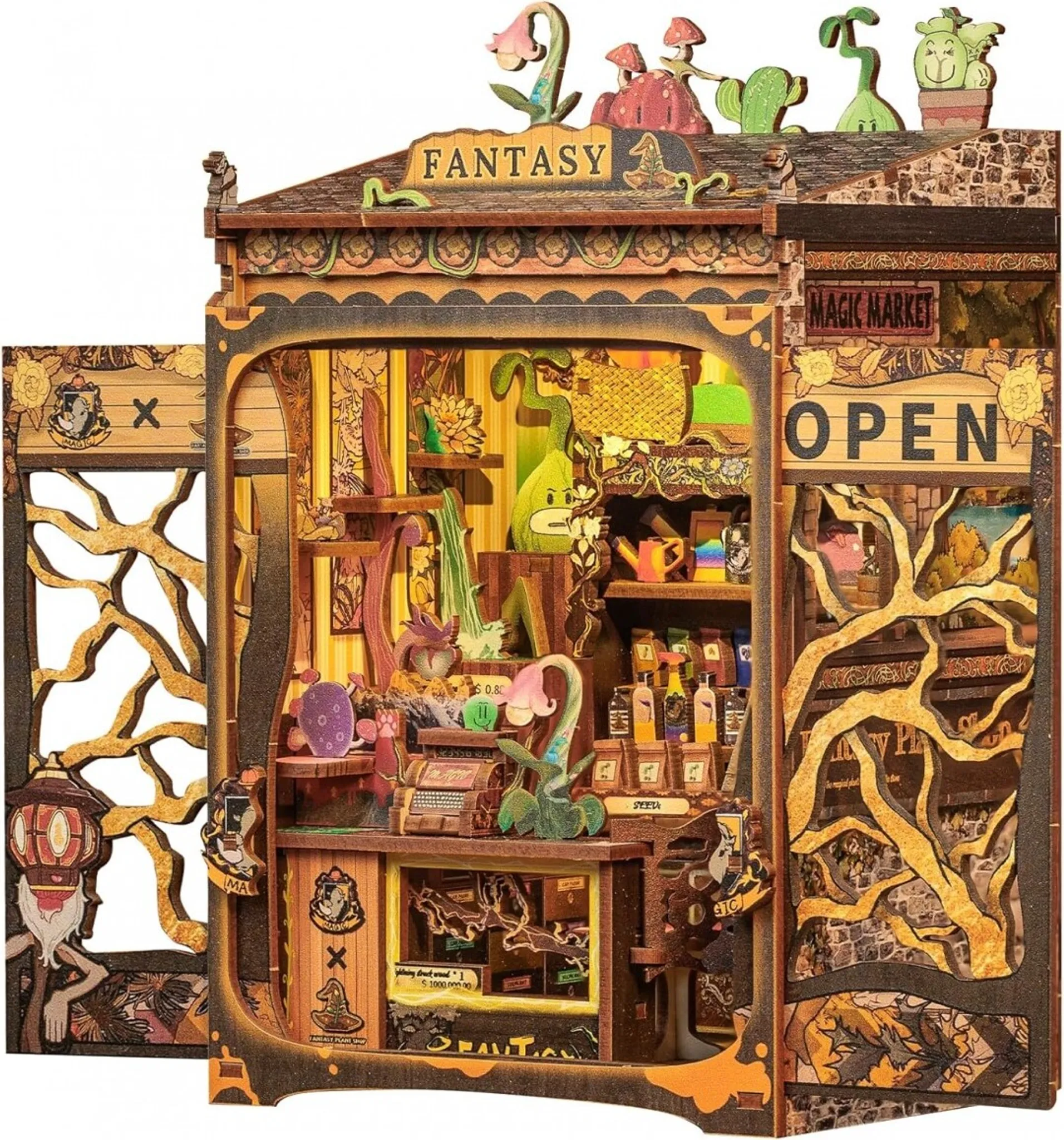Endless Limit Kit Book Nook - Maison de poupée miniature DIY, puzzle 3D en bois avec LED, décoration bibliothèque, pour adultes & adolescents (Anna's Blue Blossom Endless Limit Kit Book Nook - Maison de poupée miniature DIY, puzzle 3D en bois avec LED, décoration bibliothèque, pour adultes & adolescents (Anna's Blue Blossom