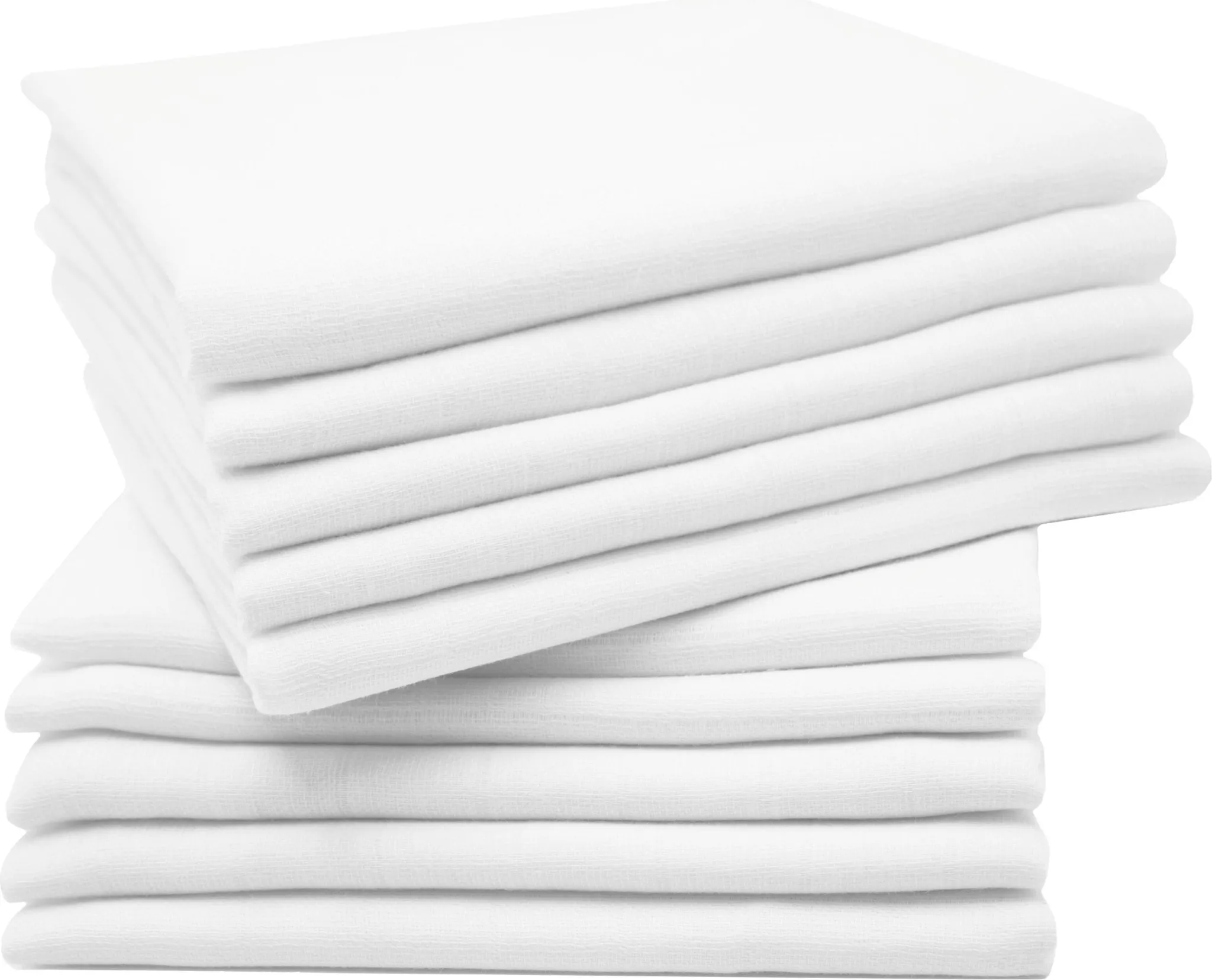 NATUREVILLE Musselin Spucktücher - 10er Set 80x80cm Baby Baumwolltücher