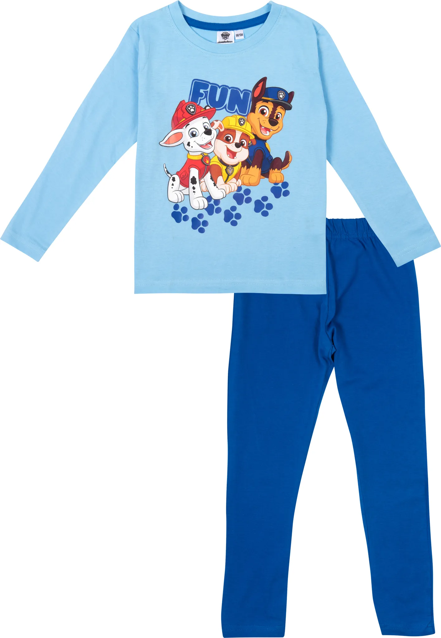 NASA Schlafanzug Für Mädchen - Kinder Pyjama Set Langarm Blau