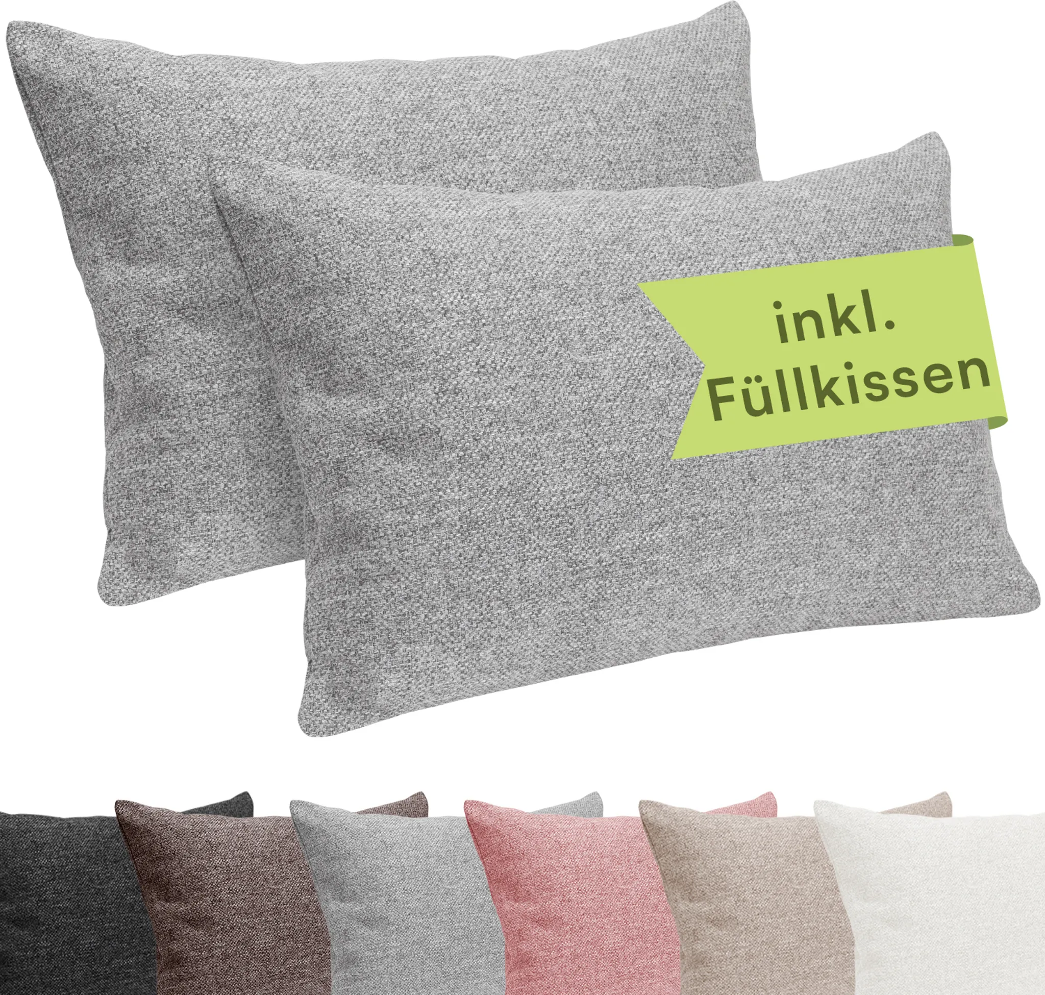 BEDSURE Kissenhülle 45x45 Türkis Doppelpack, Kissenbezug 45 X 45 Cm Aus