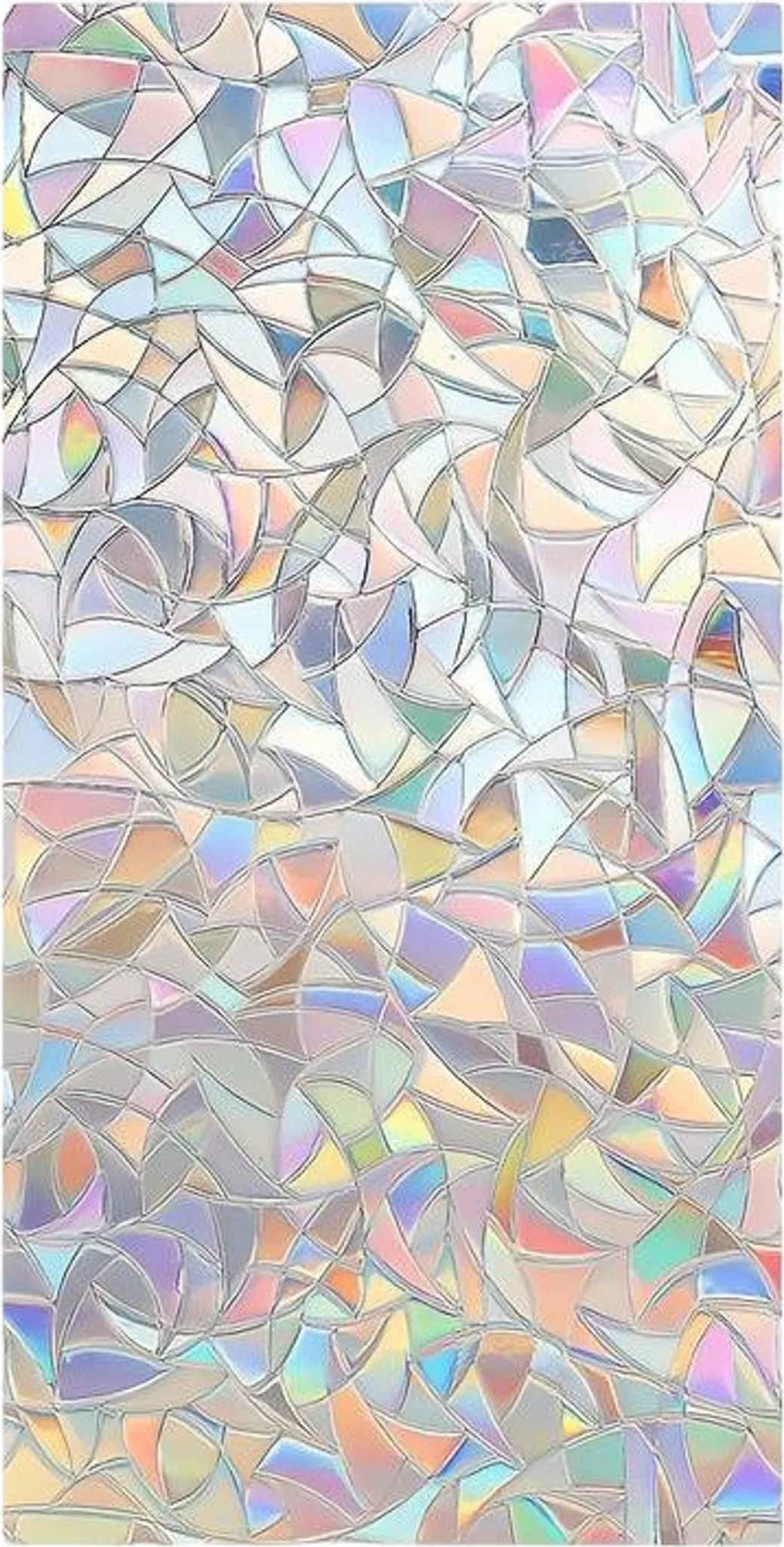 Fensterfolie Mit Regenbogeneffekt – 45x300 Cm, Selbstklebend Ohne Kleber, Sichtschutz Matt