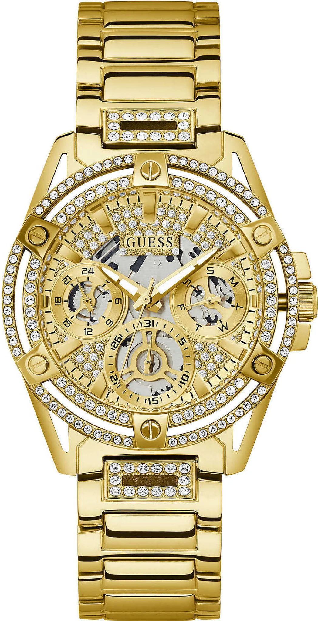 Guess Goldene Uhr Damen Amazon Guess Damenuhr Frontier