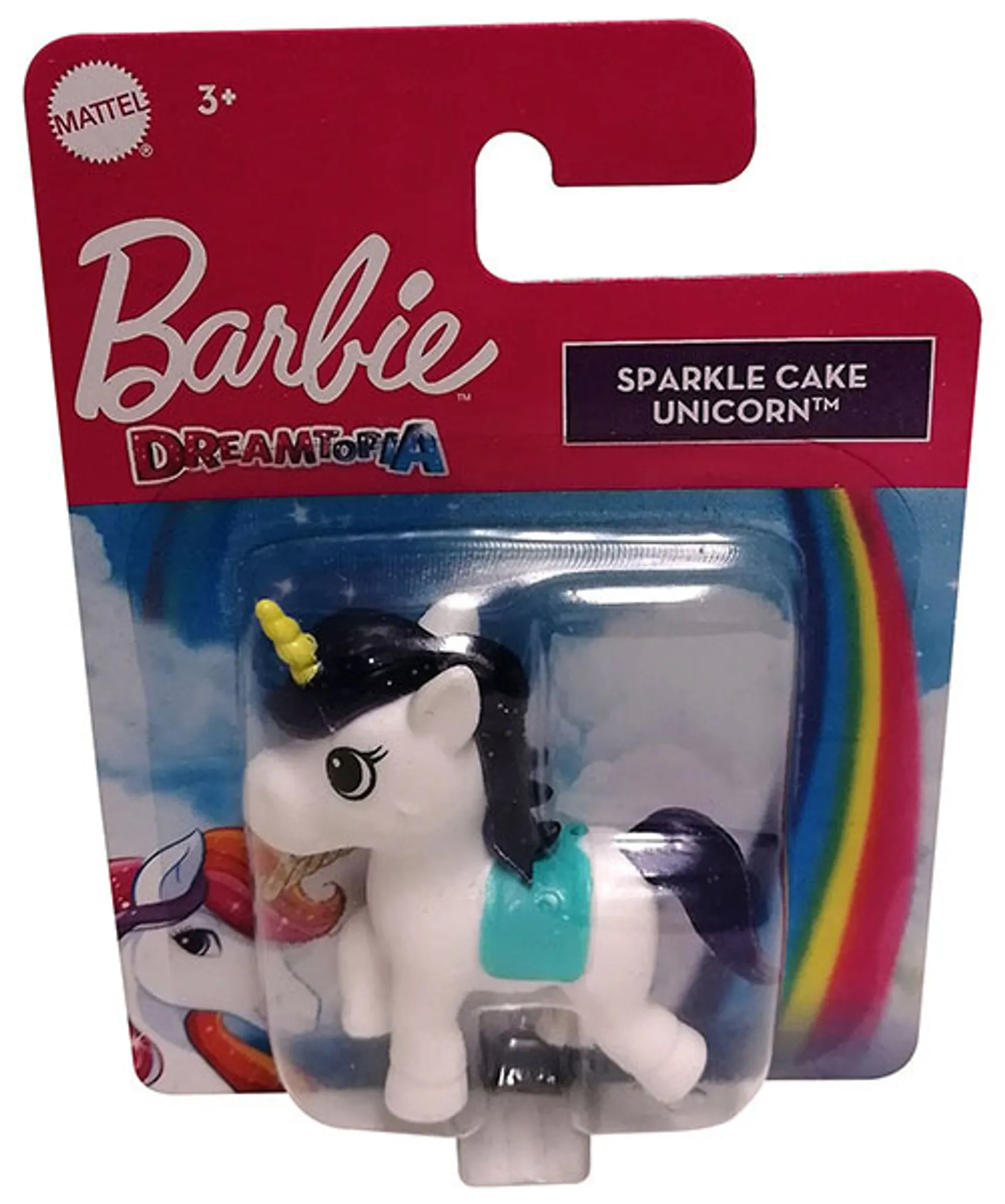 Barbie Dreamtopia Lollipop Unicorn Figure - Glitter Mane Mini Toy, 5.5cm, For Kids & Doll Play