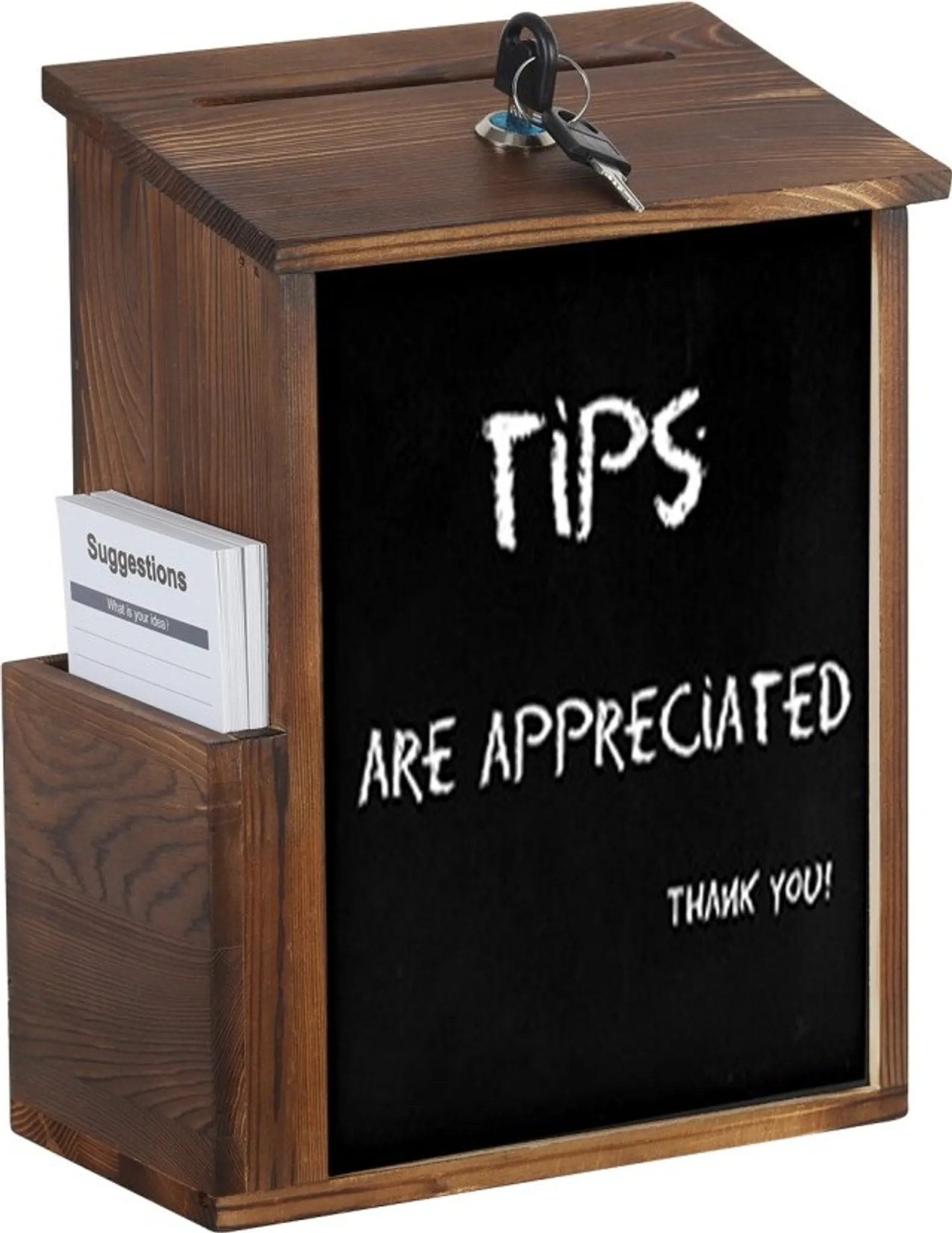 Boite Tirage Au Sort Boîte à Dons Verrouillable, En Acrylique, Avec Clé Noire, Avec Autocollants, Pour Commentaires, Dons Et Collecte De Cartes De