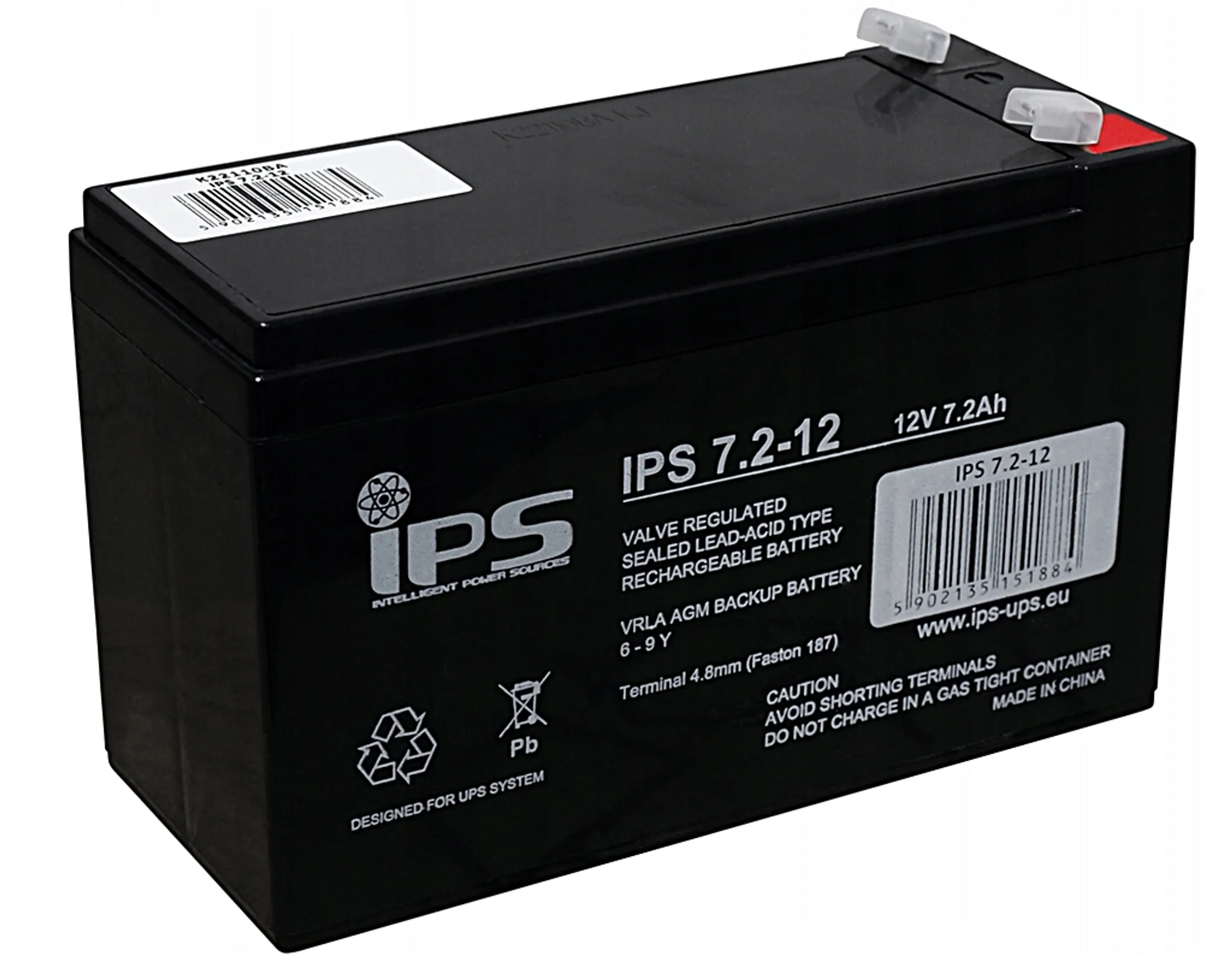 Mpl ips ips 7.2-12l ups batterie blei-säure