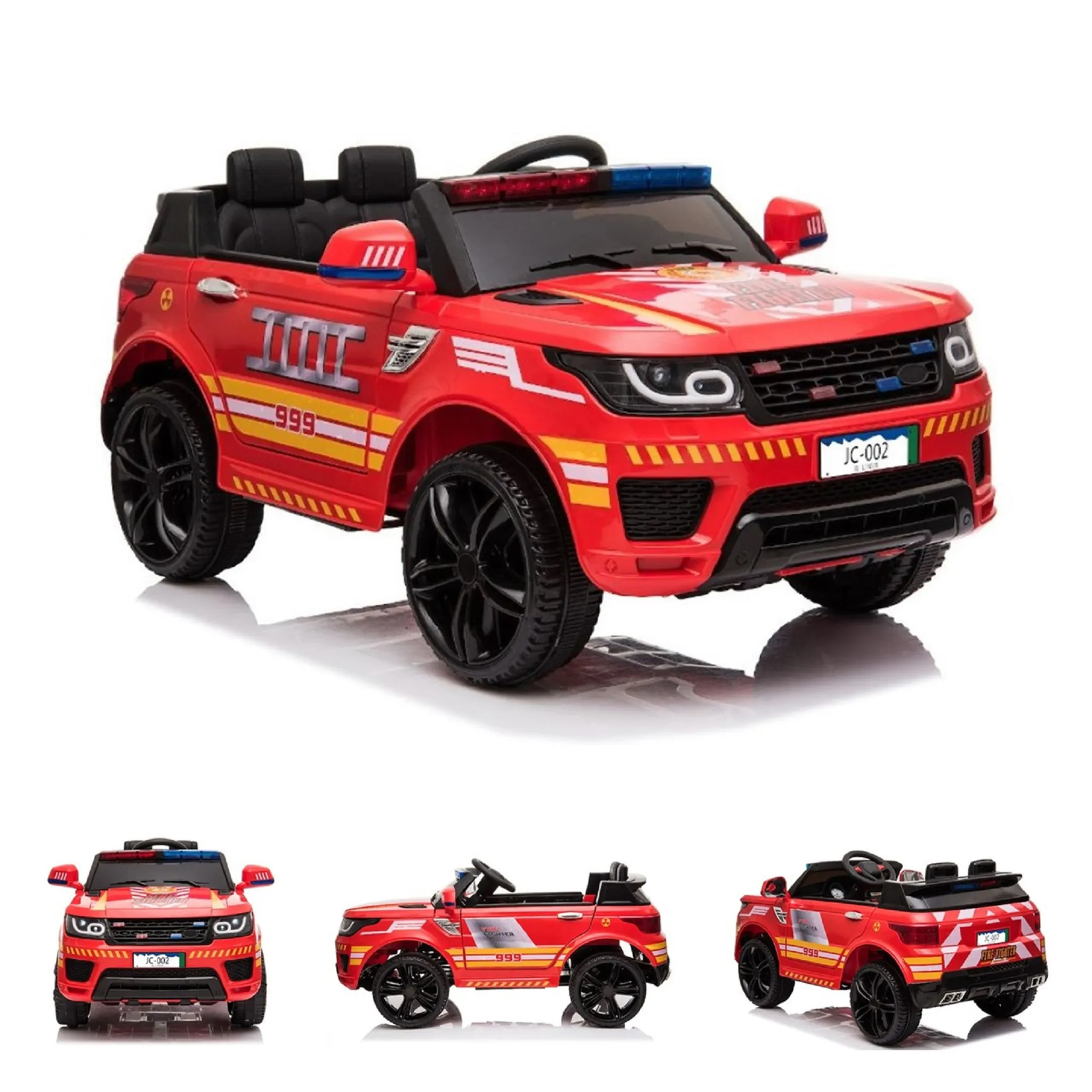 Kinderfahrzeug - Elektro Auto Feuerwehr RR002 - 12V7AH Akku,2 Motoren-  2,4Ghz Fernsteuerung, MP3+Sirene