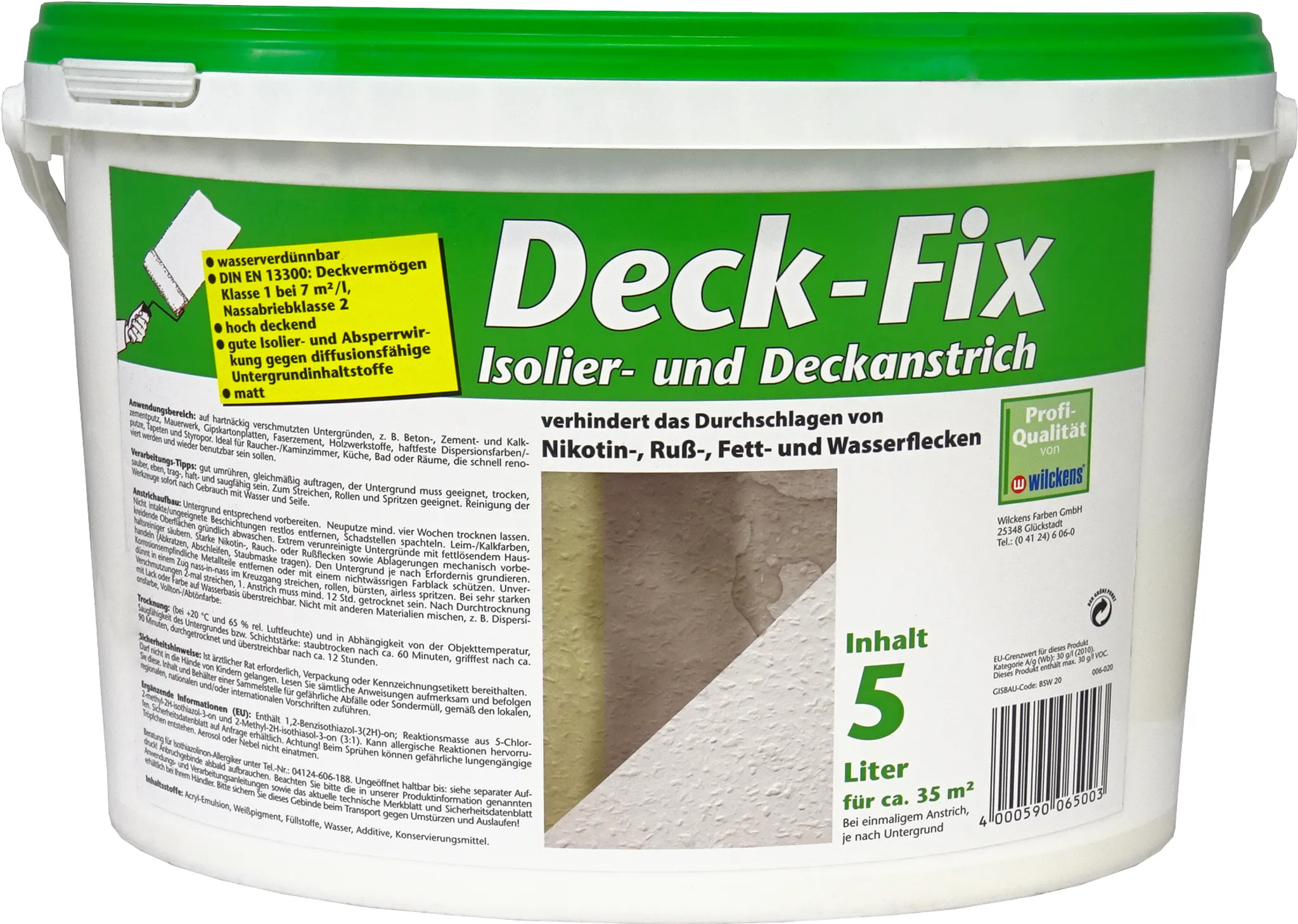 Wilckens Deck-Fix Isolier-und Deckanstrich, 5 l