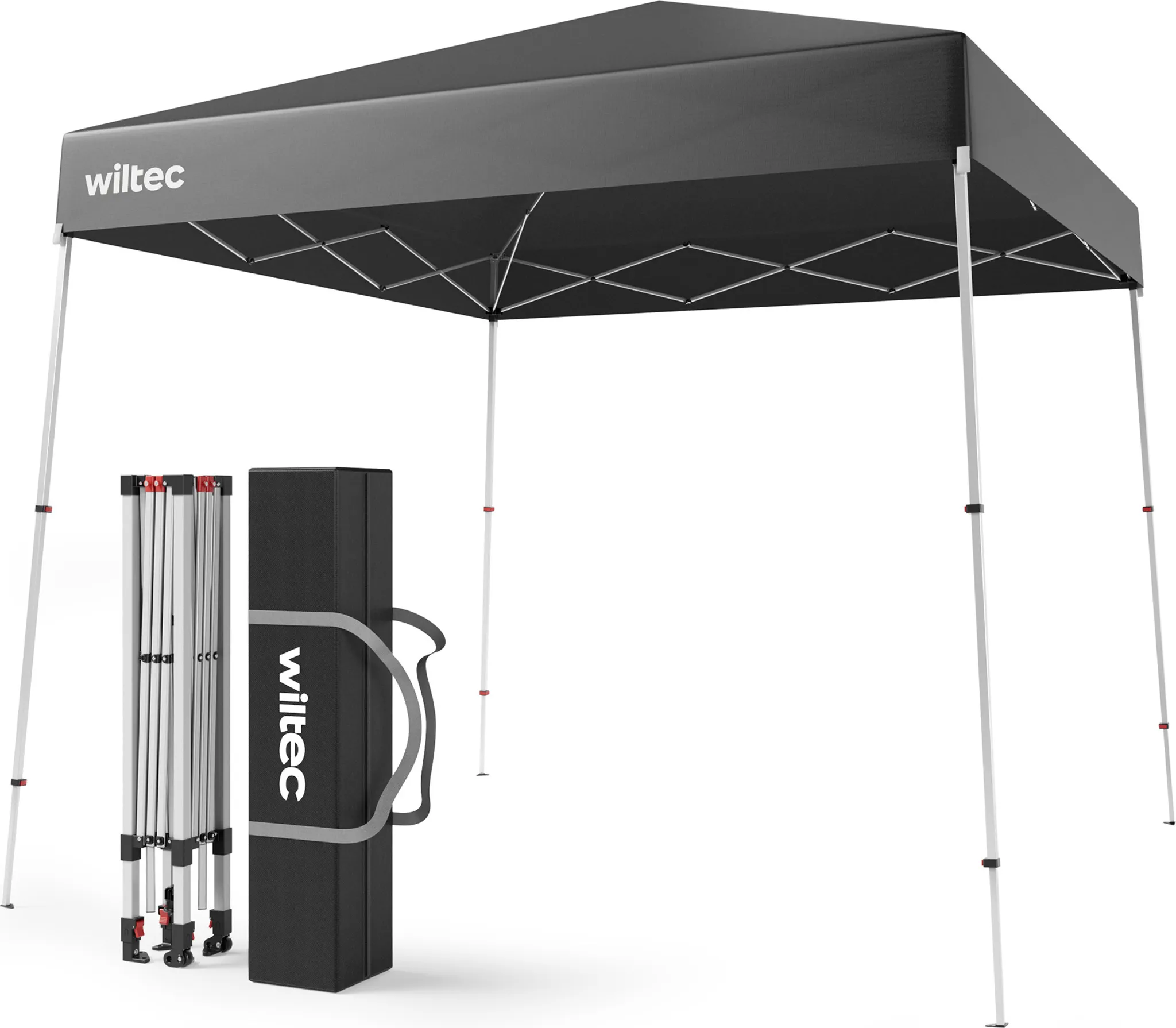 VidaXL Gazebo Professionale Pieghevole In Alluminio 2x2 M – Antracite, Tetto In Tessuto Oxford 280g/m² Con PVC