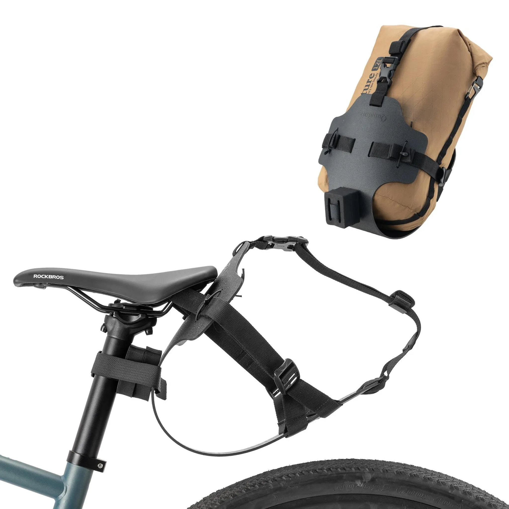 Rockbros Sacoche de guidon de vélo 2L - Verte ROCKBROS Rockbros Sacoche de guidon de vélo 2L - Verte ROCKBROS