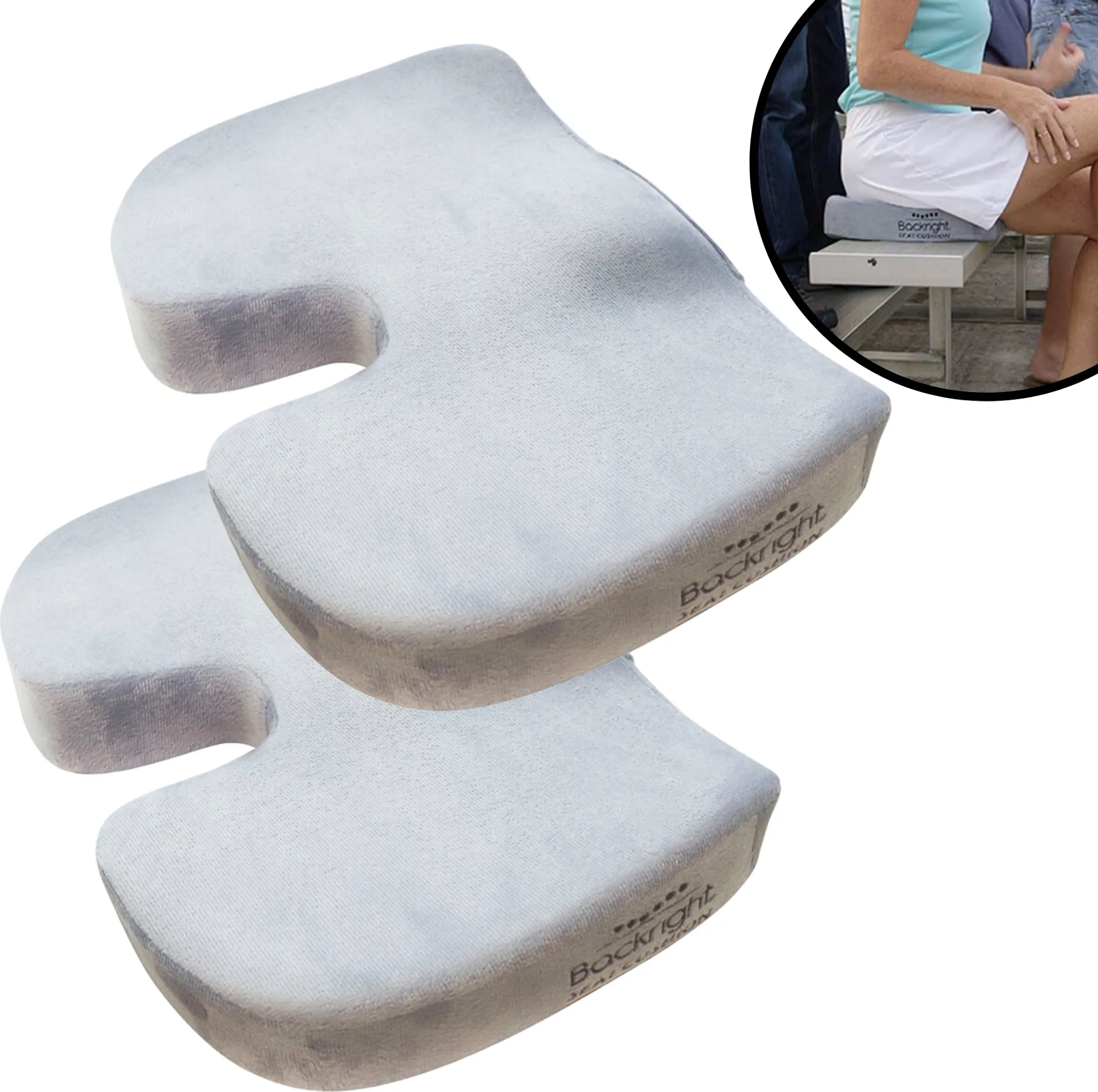 Backright Seat Cushion 2er Set, Orthopädisches