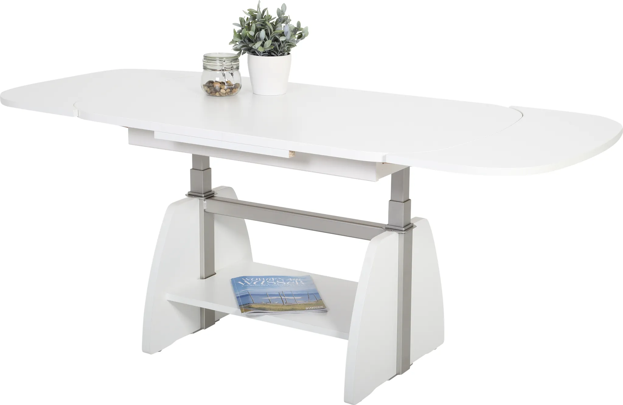Couchtisch mit Funktion, Sofatisch Colin oval