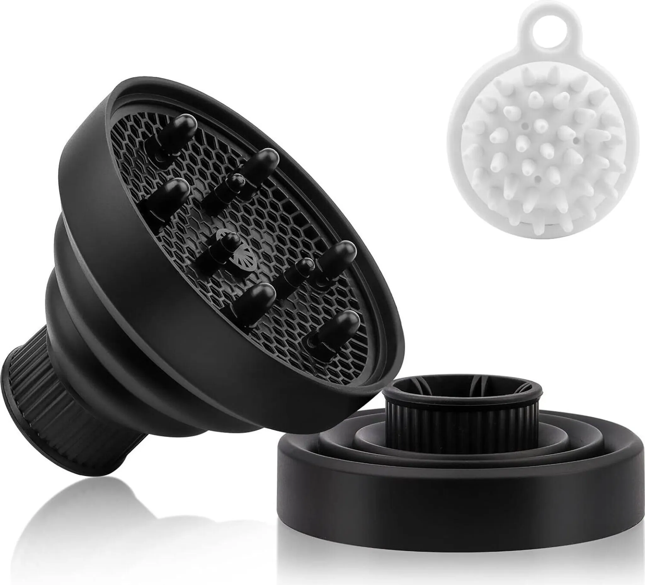 UniversalHaar Diffusor Für Haartrockner – Passt Auf Düsen 3,5–5 Cm, Hitzebeständig, Für Lockiges & Welliges Haar