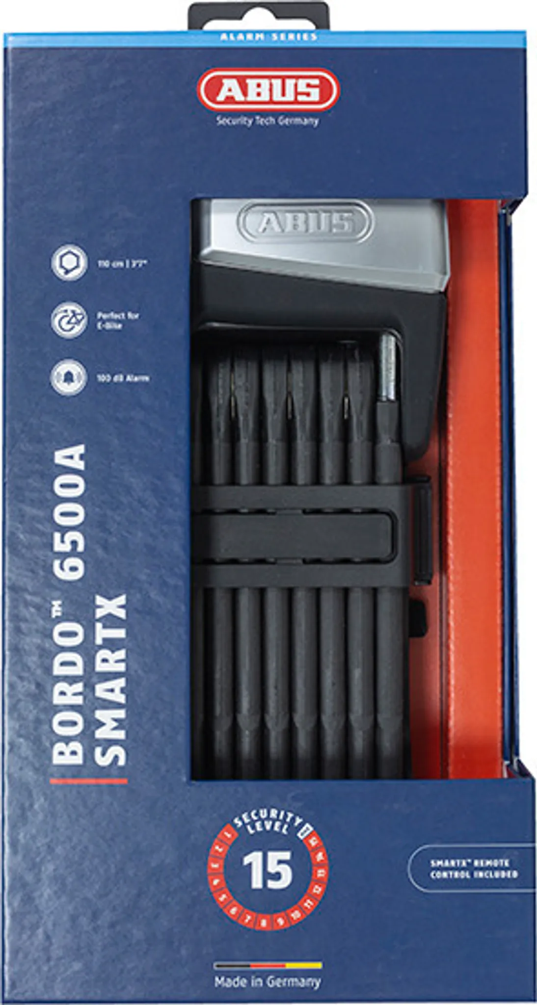 ABUS BORDO One 6500A Faltschloss mit Alarm & Fernbedienung