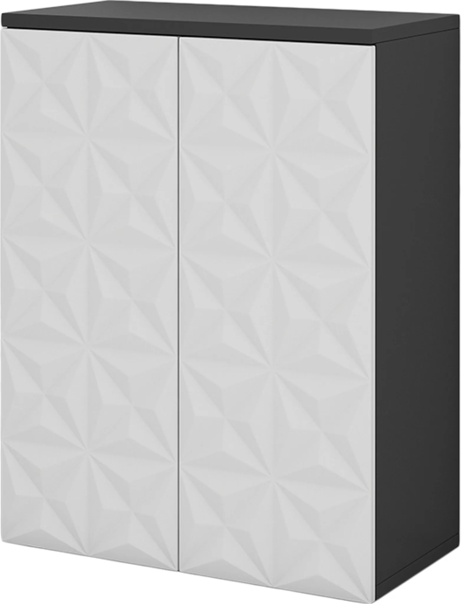 Vicco mobile sottolavabo per bagno Gloria, Antracite/Sonoma, 70.4 x 55.5 cm con 2 porte