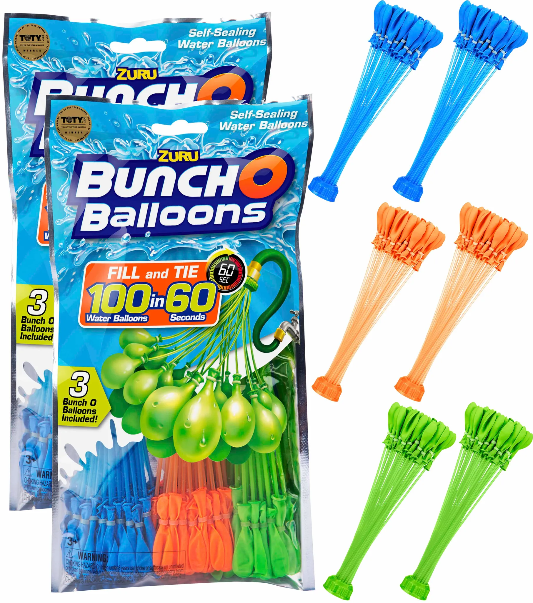 315 Stück ZURU Bunch O Balloons selbstschließende Wasserbomben MIXED 