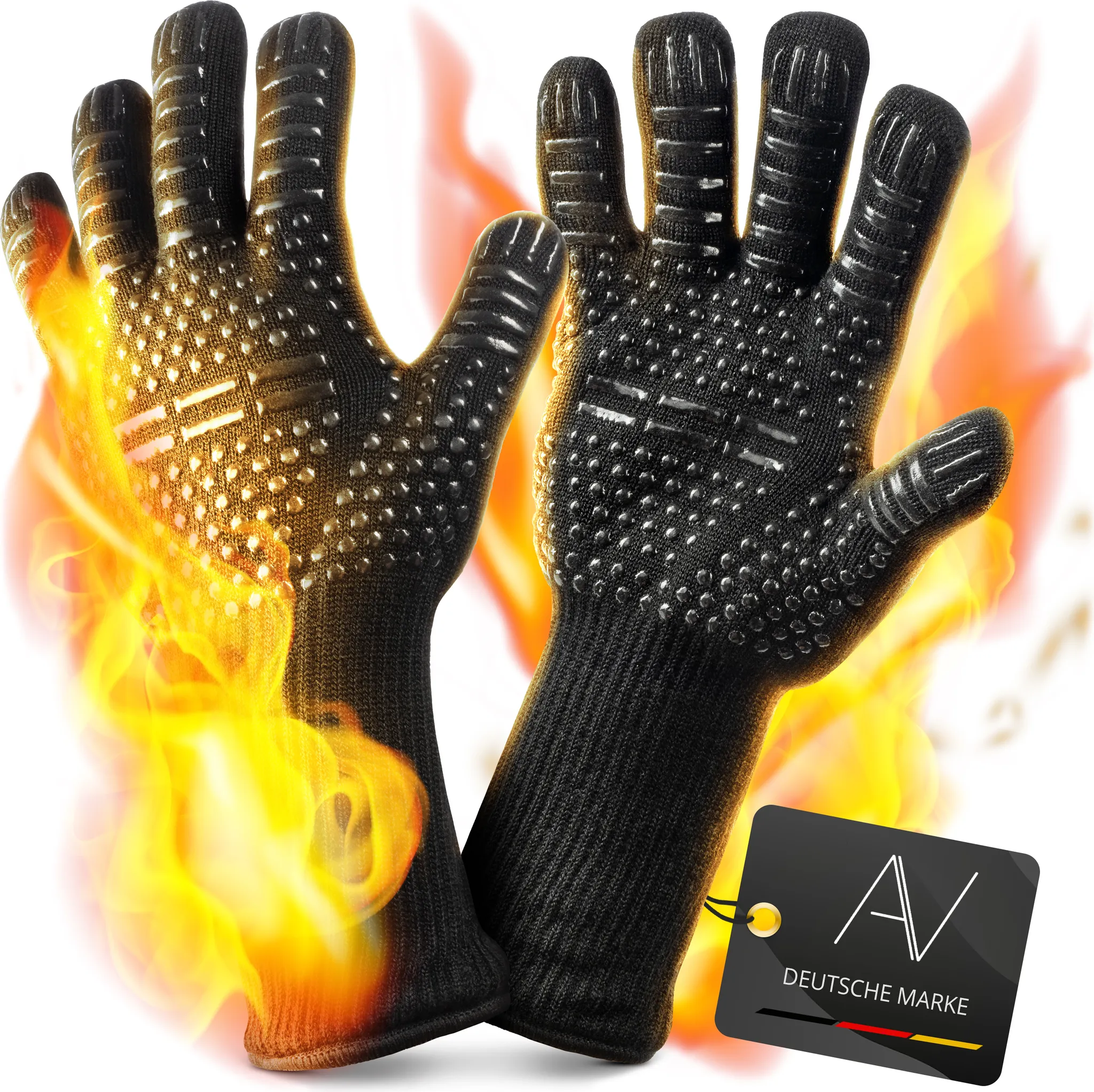 Guanto Silicone, Guanti Barbecue Resistente al Calore Impermeabile Guanto da Forno Antiscivolo per Cucina, Microonde BBQ Cottura, grigio (2, grigio opaco