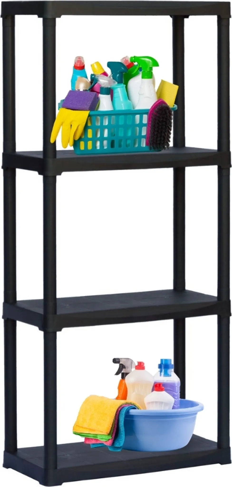 Steckregal Kunststoff 4 Böden 60 x 30 x 133 cm
