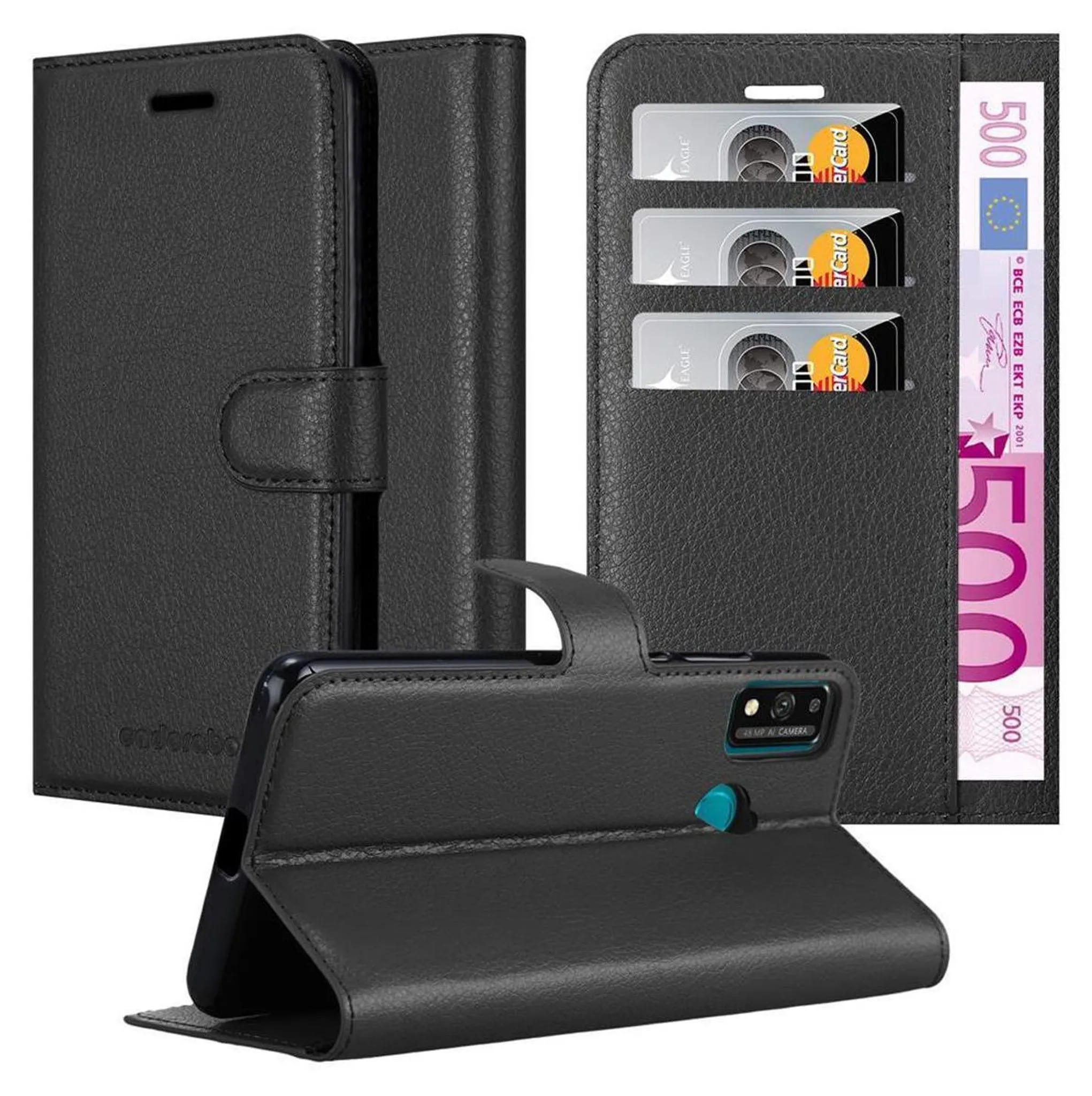 Cadorabo Flip Cover In Similpelle Nera Per Huawei P10 LITE – Custodia Portafoglio Con Chiusura Magnetica - 2