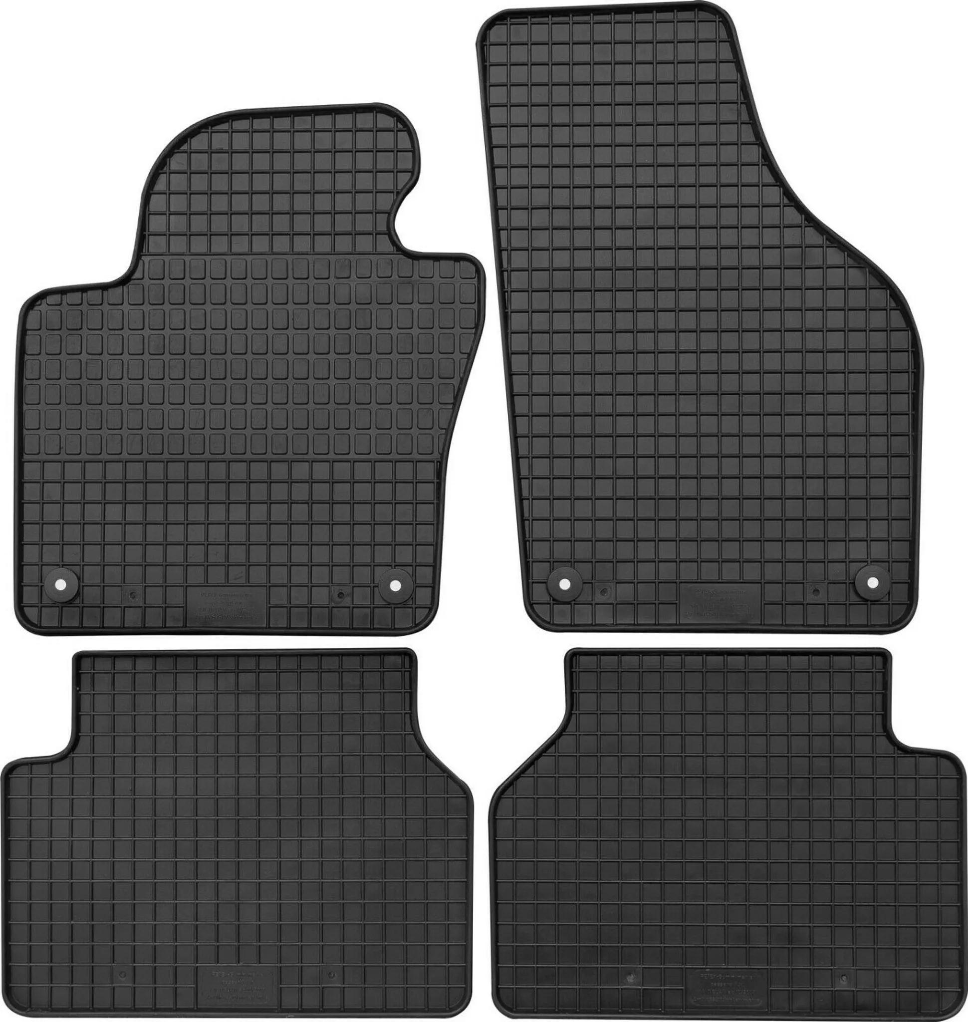 für VW Tiguan ab 10/2007-03/2016 Passform Fußmatten PETEX Gummimatten  4-teilig schwarz Allwettermatten Gummifußmatten