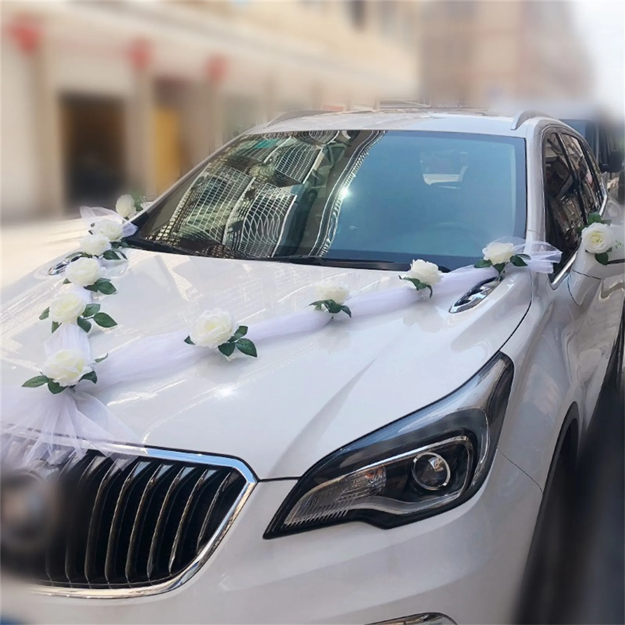 Autoschmuck Braut Paar Rose Dekoration Schmuck Car Wedding