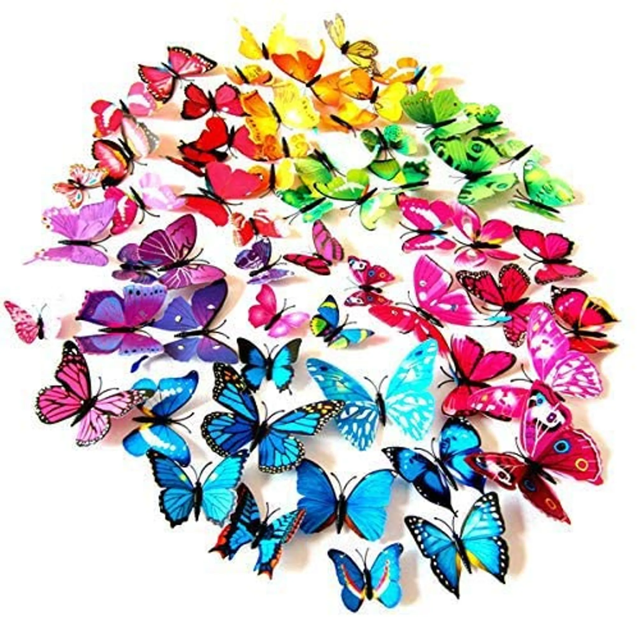 72 PCS 3D Schmetterlinge Wanddeko Aufkleber