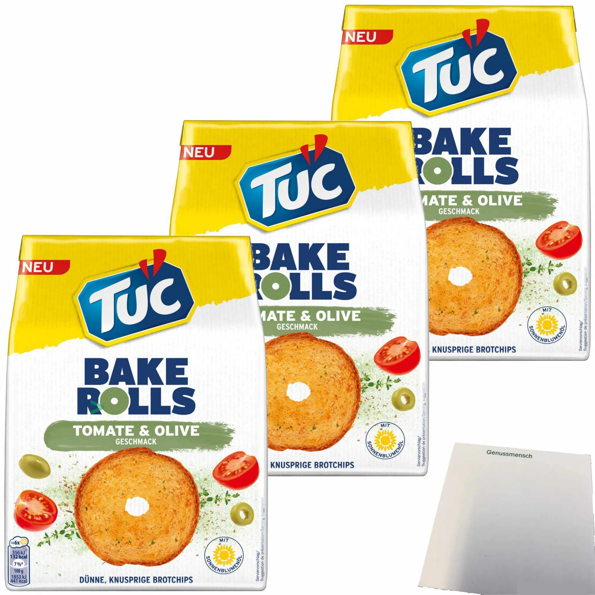 TUC Bake Rolls Brotchips Tomate Olive 3er