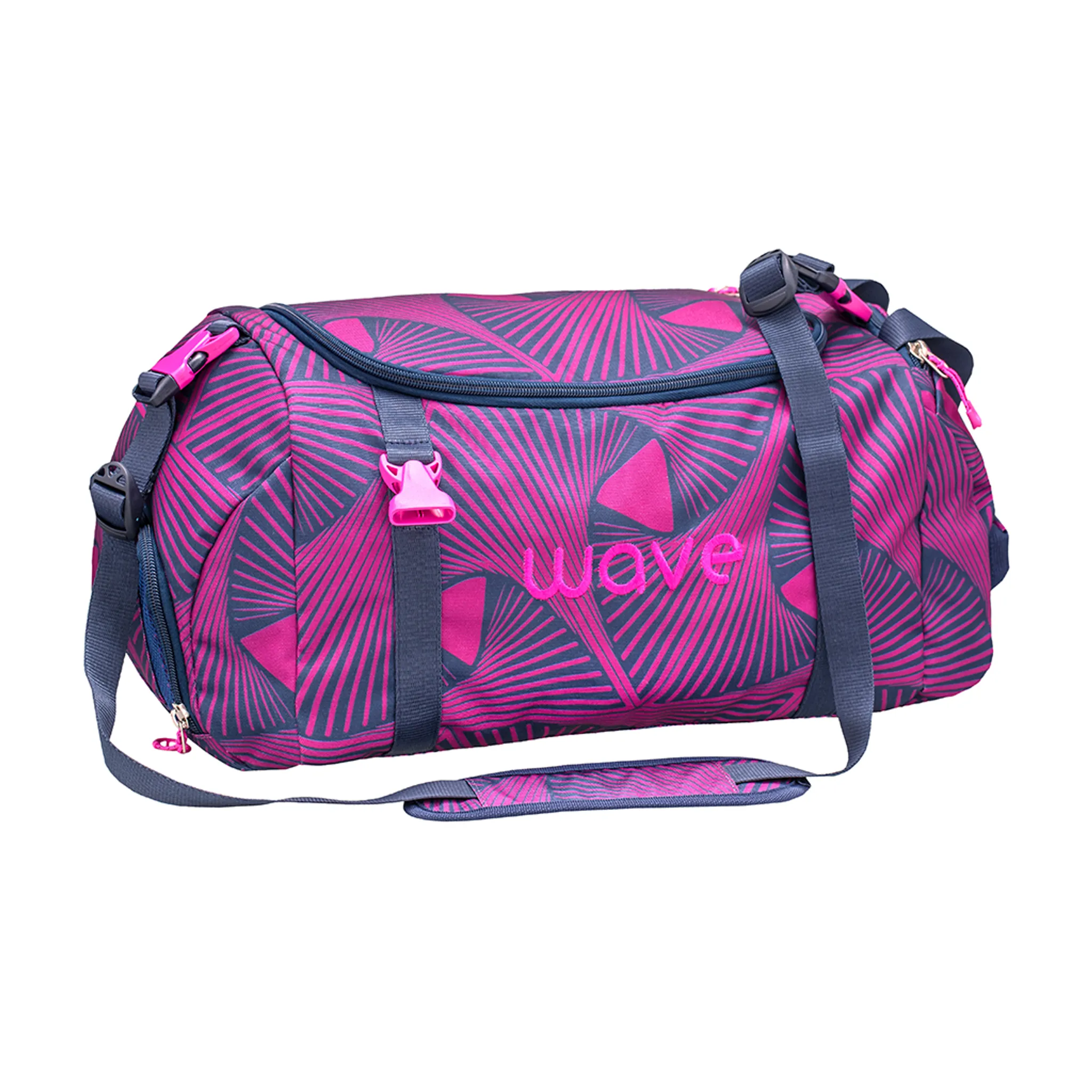 23 Liter WAVE Infinity 2-in-1 Sporttasche Klasse 2205/A für Jungen Mädchen Duffel Bag Schwarz Unisex ab der 5 Gym Tasche Gym Duffle 