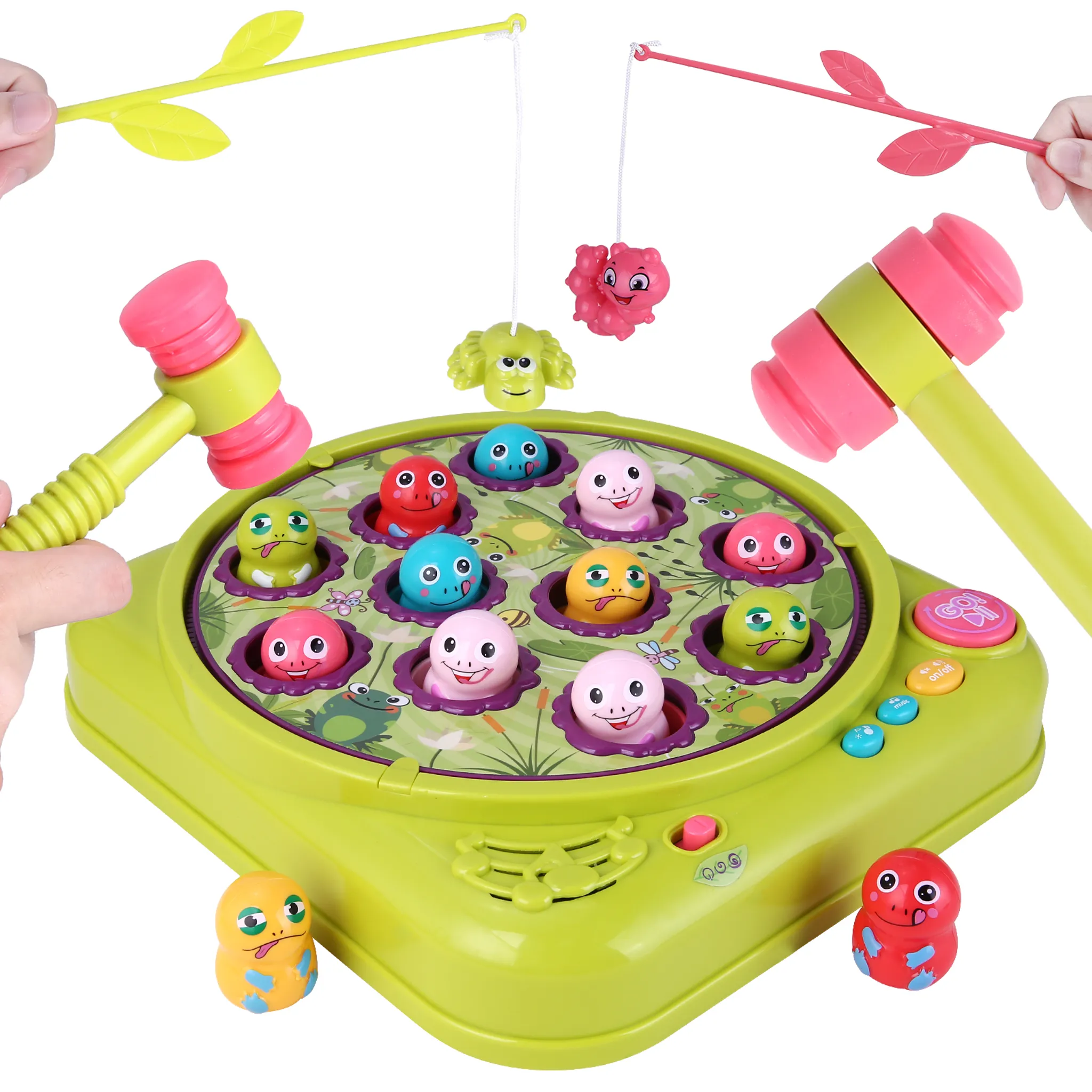 LAANCOO Kinder Kalender Clock Spielzeug Cartoon Frosch hölzerne Uhr für Früherziehung Date Kognitives Spielzeug 