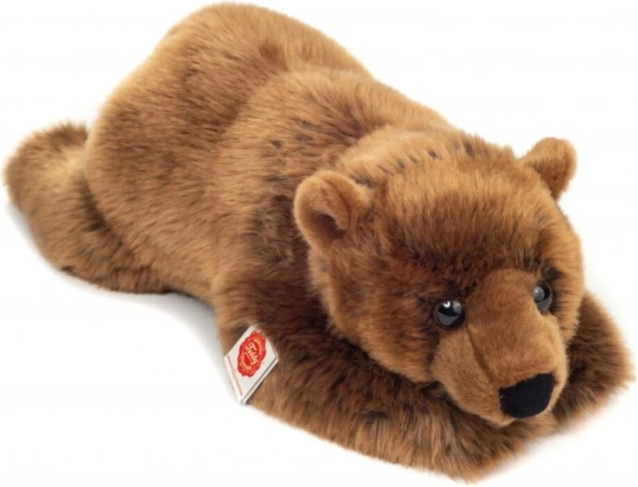 Teddy Hermann Ours brun couché, doudou, peluche, 45 cm,